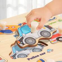 Wooden Puzzle Montessori Early Learning Educational Toy, Matching Pairing Board For Kids - 彩色 - 查看 10