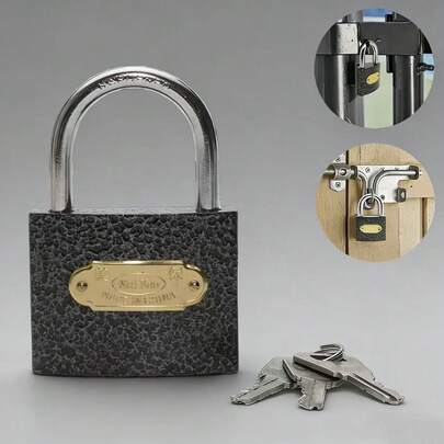 Candado antirrobo de 38 mm/50 mm de gran resistencia, con recubrimiento resistente a la corrosión | Body de metal resistente, incluye 3 llaves | Cerradura para el hogar segura y duradera | Adecuado para dormitorios, armarios, almacenes, jaulas, etc.