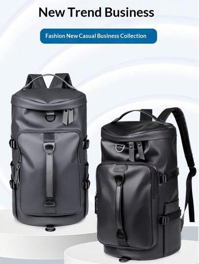 三合一旅行包，可作单肩包、双肩包或斜挎包使用，采用防水加厚面料，带鞋仓，适合男士商务旅行