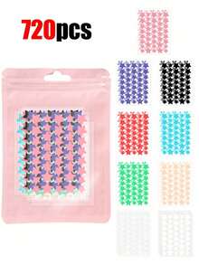 1440pcs Cartoon Color Concealer Stickers - Pink, Black, White, Blue, Purple, Green, Star Shaped Concealer Stickers, Essential For Photography, Suitable For Parties, Gatherings, Decoration, Vanity, Travel, Bedroom, Great Gift And Giveaway, Affordable Price - Multicolor - View 8