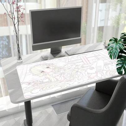 1pc Chobits Anime Character Cute Mouse Pad, High Definition Printing Smooth Surface Mouse Mat, Non-Slip Wear-Resistant Desk Pad Suitable For Gaming, Work, Study, Perfect For Home, Office, Dorm, Bedroom, School Computer Desk Decor
