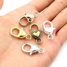 10pcs 26x19mm Heart Shape Lobster Clasp Hooks Craft Keychain Clasps DIY Jewelry Making Accessories Findings - Heart - View 6