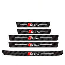 1 buc/set autocolante din fibră de carbon pentru Audi A1 A2 A3 A4 A5 A6 A7 A8 Q1 Q2 Q3 Q4 Q5 Q6 Q7 Q8 TT, autocolant protector pentru pragul ușii, autocolant rezistent la zgârieturi, autocolant protector, bandă de protecție auto, bandă de protecție pentru bara de protecție auto - A - Vizualizare 8