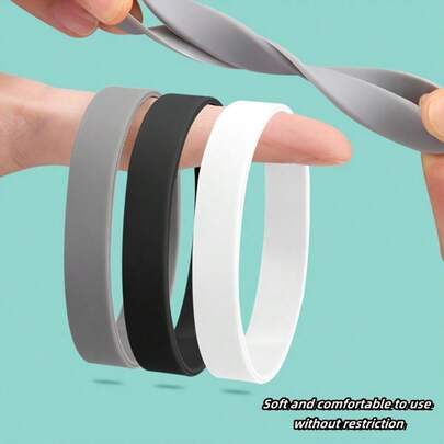 Bandas de resistencia de silicona, para estiramientos de pies, flexibles y antideslizantes, lavables, adecuadas para deportes, gimnasio, entrenamiento en casa, compatibles con manos y pies, cuidado de los pies, equipo de fitness, textura suave. Nuestras bandas de resistencia de silicona para el pulgar son la herramienta de entrenamiento portátil definitiva para fortalecer los músculos de la mano, mejorar la flexibilidad del pulgar y aliviar la fatiga diaria de la mano. Se pueden usar durante el trabajo, el estudio o el fitness, perfectamente integrados en la vida diaria. Extremadamente ligero, del tamaño de la palma de la mano, se puede guardar fácilmente en un estuche para lápices.