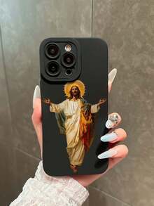 耶稣基督之光图案印花手机壳，兼容苹果 17/16 Pro Max、14/13、12、11 Pro Max、XS Max、X、XR、8、7、6S、Plus、Mini 以及三星 Galaxy A13 4G、S21 FE 5G、A15、A21S、A34、A12、A50、S21、A71 等机型。防震手机壳，适合作为生日礼物，送给女朋友、男朋友或自用。 - 彩色 - 查看 6