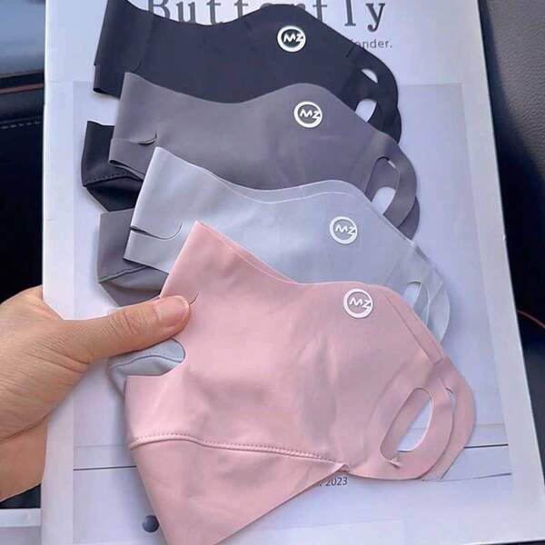 Outdoor Sports UV Protection Face Mask, Breathable Ice Silk Ear-Hanging Mask For Running, Golf, Mouth And Nose Exposed