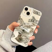 A Clear TPU Phone Case With A US Dollar Pattern Design. - Transparent - View 2