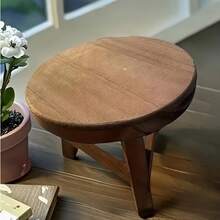 Wooden Plant Stool, Small Round Flower Pot Stand Suitable For Indoor And Outdoor, Decorative Display Rack Suitable For Flower Pots, High Wooden Base For Living Room, Patio Or Balcony - A - View 7