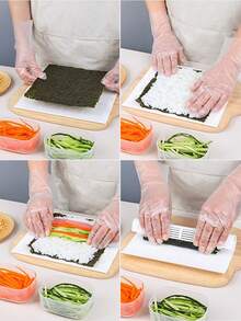 1pc Sushi Rolling Mat, White Sushi Making Tool - View 6