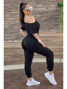 Women Jumpsuits - Black - View 2