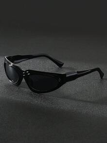 1副Y2K风格方形镜框可爱时尚女式眼镜 - 黑色 - 查看 1