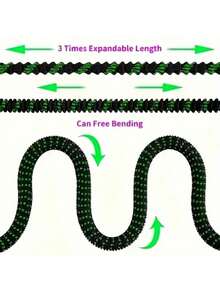 1 套 3/4 英寸柔性可扩展花园软管，带喷枪、高压洗车工具、可调节控制阀开关、植物浇水系统喷头、园艺和草坪灌溉清洁套件 - 彩色 - 查看 7