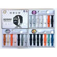 S2000 7-In-1 Smartphone Package: Step Counting, Distance Tracking, Calorie Control, Heart Rate/Blood Pressure/Oxygen Saturation Monitoring, Bluetooth Calling, Bluetooth Music Streaming, Temperature Measurement, Sleep Monitoring, Incoming Call Alerts, Text Message Alerts, Social Media App Notifications. - Gold - View 2