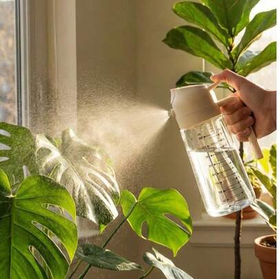 1pc Minimalist Nano Plant Mister Bottle, Suitable For Indoor Jungle Plants, Super Gentle Hydration For Tropical Monstera And Ferns, Minimalist Transparent Design Matches Home Decor, Ergonomic Trigger For One-Handed Operation, Professional-Grade Misting Promotes Healthy Plant Growth
