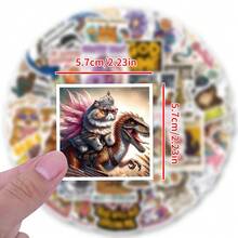 52张地牢探索者卡尔贴纸，高品质贴纸，可用于剪贴簿、日记本、笔记本电脑、保险杠、滑板、水瓶、电脑、手机、安全帽、汽车、平板电脑、自行车等。 - 隨機風格 - 查看 2