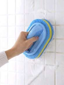 2/1pc Multi-Functional Cleaning Brush With Handle, Suitable For Bathroom, Bathtub And Tile Cleaning, Dish Sponge Brush, Pot Brush, Durable Cleaning Sponge, Heavy Duty Stain Removal, Cleaning Supplies, Strong Bathtub, Tile And Kitchen Brush, Durable Cleaning, A Handy Household Cleaning Tool - Cleaning Wipe - View 6