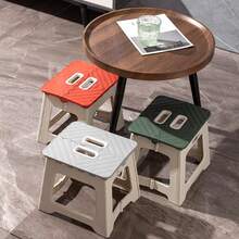 1pc Thick Plastic Folding Stool, Portable Mini Outdoor Adult Chair, Bench, Compact Fishing Stool, Outdoor, Convenient, Space-Saving - Multicolor - View 7