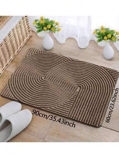 1 chiếc, chất liệu bền chắc, có thể cắt theo kích thước cần thiết, thảm chùi chân bằng xơ dừa dùng trong gia đình, dễ lau chùi, thảm ngoài trời chống mài mòn, thảm chùi chân bằng xơ dừa dùng cho lối vào nhà ở và thương mại, có thể cắt được. Thảm chùi chân hình học hiện đại, tông màu nâu, xám với họa tiết hình tròn đồng tâm xoắn ốc, phong cách tối giản phù hợp cho lối vào, khu vực lối vào theo phong cách Wabi-Sabi.