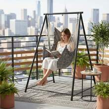 Hammock Chair Stand With Swing Chair, 112*113*180CM - C - View 2