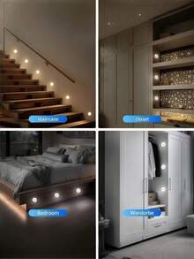 Đèn cảm biến chuyển động - Bật/Tắt tức thì, có 2 màu để lựa chọn, phù hợp trang trí hành lang, phòng ngủ, nhà bếp và phòng khách. Lý tưởng làm quà tặng Giáng sinh, Lễ Tạ ơn, Năm mới, Ngày Valentine - Thiết kế thời trang - Nhiều màu - Xem 4