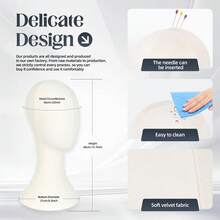 CHUAN SHANG Wig Head Stand Mannequin Head Hat Display Stand Velvet Wig Holder For Mask, Headdress, Necklace - View 4