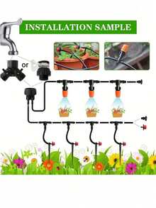 Garden Plant Irrigation Sprinkler System, Automatic Irrigation Equipment Set, Equipped With Adjustable Sprinkler Drip Irrigation Device, Includes 1/4-Inch Drip Irrigation Kit, Suitable For Gardens, Greenhouses, And Lawns. - Irrigation Kit - View 5