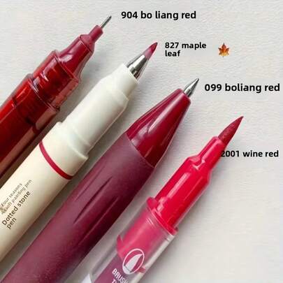 4 Vintage Pens Set, Quick-Dry Ink For Smooth Writing, Compatible With Multiple Tips, Ideal For Office Work & Notebooks