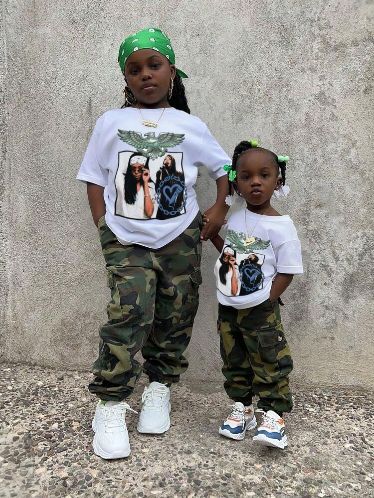 Boys' Cotton Round Neck T-Shirt, Casual And Comfortable Spring And Summer Short-Sleeved Printed Top - 白色 - 查看 2