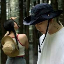 Mũ chống nắng ngoài trời đa năng thời trang mới về, mũ cao bồi unisex thích hợp cho đi bộ đường dài, cắm trại, câu cá, chống tia UV. - Mũ leo núi - Xem 9