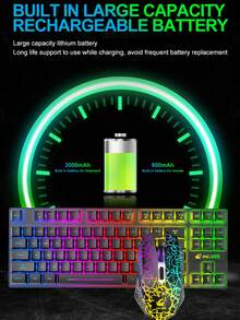 T87无线充电键盘鼠标套装，游戏背光无线键盘鼠标组合 - 查看 7