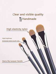 4pcs Concealer Brush Set, Including Small Flat Concealer Brush, Eyeliner Brush, Detail Concealer Brush And Other Makeup Tools, Suitable For Gifting - Multicolor - View 5