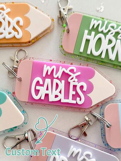 Glitter Pencil Keychain Teacher Gift Teacher Keychain Tag Teacher Gifts End Of School Teacher Gift Teacher Appreciation Teacher Bag Tag