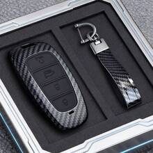 适用于 Sonata SEL EV 6 EV 8 IONIQ 5 Nexo DN8 FE Tucson Sonata Staria NX4 IONIQ 的 ABS 碳纤维汽车钥匙遥控器保护套 - 7鍵 - 查看 15
