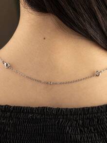 3 Pieces1-Piece Gold-Tone Stainless Steel Extension Chain With An Extended Tail, Perfect For Making Necklaces, Bracelets, Anklets, Waist Chains, Body Chains, And Other DIY Jewelry Accessories. Available In Gold And Silver, Ideal For DIY Projects. - Silver - View 2