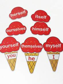 hoojojo 29 thẻ ghép đại từ hình kem cho trẻ em, trò chơi học ngữ pháp tiếng Anh ép nhựa, dụng cụ hỗ trợ giảng dạy, hoạt động tương tác trong lớp học, đồ dùng văn phòng phẩm giáo dục, công cụ học tập cho giáo viên mùa tựu trường. - Nhiều màu - Xem 10