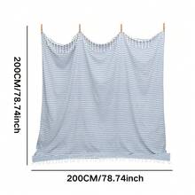 YEUZLI Khăn tắm biển Thổ Nhĩ Kỳ 200*200cm/78.74*78.74in có tua rua, thiết kế sọc cổ điển, khăn tắm hồ bơi và phòng tắm, khăn tắm biển cỡ lớn, nhanh khô và không bám cát, vật dụng cần thiết cho kỳ nghỉ, du lịch, cắm trại, bơi lội, thư giãn và tiệc tùng của người lớn. - nhiều màu - Xem 3