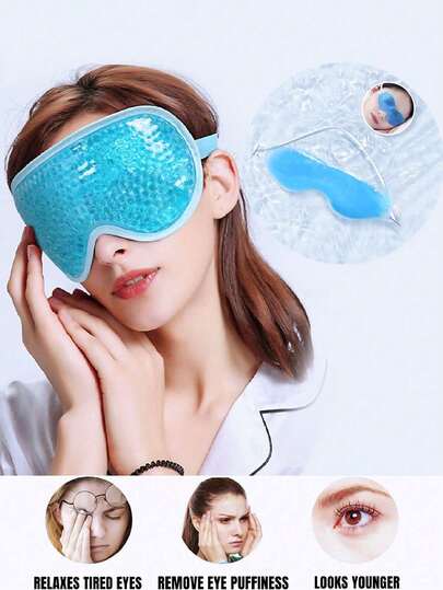 Gel Ice Pack Eye Mask, Travel And Holiday Essential, Hot And Cold Compress Dual-Use, Spring/Summer Pick, Bridesmaid Gift, Beach, Travel, Unisex, Vacation Must-Have, Cute Little Item.