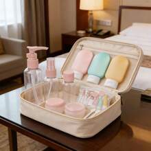 11件套硅胶防水旅行瓶套装，包括洗发水、乳液、喷雾、面霜等化妆品液体容器 - 多色 - 查看 1