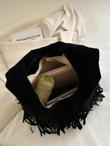 Bolso de Mujer de Cuero Suave y Ligero, Mini Bolso Casual para Citas - Negro - Ver 5