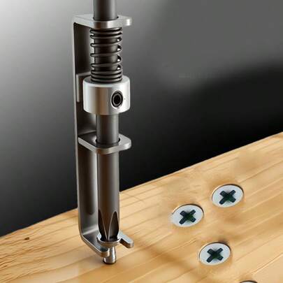 Spring Positioning Batch, Spring-Type Screw Fixing Drill Bit, One-Handed Operation, Universal Screw Fixing Tool, Cross Electric Screwdriver Bit, Electric Tool Accessories