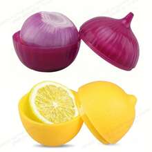 Freshsaver Reusable Plastic Food Storage Container Set - Round Flip-Top, Hand Washable, Multipurpose Fruit & Vegetable Kitchen Tool - Multicolor - View 3