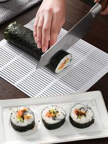 1pc Sushi Rolling Mat, White Sushi Making Tool - View 3