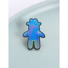 QIHOO Cartoon Bubble Buddy Enamel Pin Classic Anime Character Peripheral Novelty Funny Brooch Lapel Badge Jewelry Gift For Friends - 彩色 - 查看 6