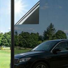 Car Window Film, Sunscreen Insulation Tint For Sedan, RV, Truck, Black Privacy Self-Adhesive Front Windshield Heat Insulation Film - A - View 10