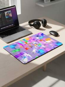 3XL Extra Large Smooth Full-Coverage Gaming Mouse Pad, Waterproof Anti-Slip Washable, 39.37"X19.69", Non-Slip Rubber Base Fabric Surface, Macaron 3D Cube Visual Pattern, Extra Large XXL Mouse Pad, Gaming Mouse Pad, Desk Pad, Computer Desk Mat, Office Desk Pad, Desk Protector Mat, Compatible With Wired & Wireless Mouse, Office & Home Use, Refreshing Healing Gift, Mother's Day Holiday Gift - View 3