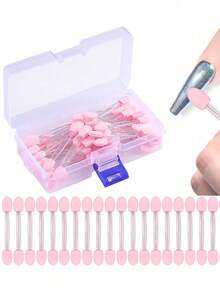 50pcs/100pcs Disposable Travel Eyeshadow Applicator, Double-Sided Eyeshadow Sponge Applicator, Makeup Sponge Stick, Makeup Tools Suitable For Travel, Great Gift For Women And Girls, Multi-Functional Makeup And Nail Art Tools - Multicolor - View 12