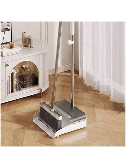 Juego de escoba y recogedor, escoba de alta gama transparente gruesa al por mayor, combinación de cepillo y recogedor para barrer