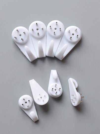 壁掛けフック プラスチック製 10個セット、壁への傷つけ防止、写真立て掛け用、シームレスな収納、写真フレーム、アート作品、クリスマスデコレーション、リース、壁面収納に適用、自宅、オフィス、寮、大人、賃貸住宅、オーナー、アート愛好家向け