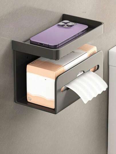 Wall-M Mounted Toilet Paper Holder And Box For Bathroom Organization, Space-Saving Metal Rack With Concealed Storage, Premium Finish, Quiet-Mount Design, Wide Roll Compatibility, Anti-Slip, Waterproof, Easy Install, Ideal For Small Bathrooms, Guest Powder Rooms, Master Ensuite, Spa Style Home Decor, Hygienic And Accessible Bathroom Accessories For Modern Homes