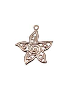 6pcs Hollow Flower Pendant, Suitable For Daily Wear - KC Gold Color - View 4